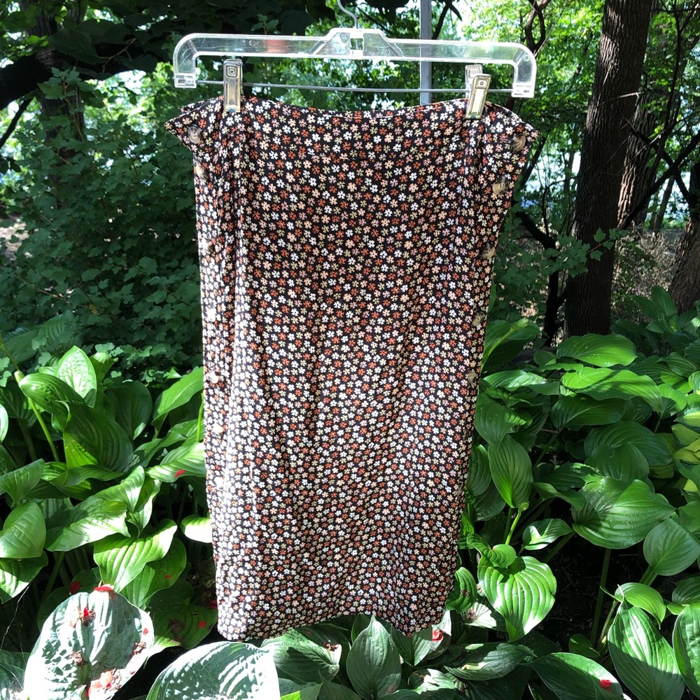 Madewell floral midi skirt